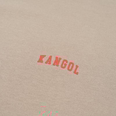 KANGOL女款圓領長版T-卡其4