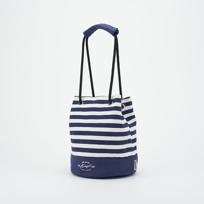 KANGOL袋鼠條紋水桶包-藍5