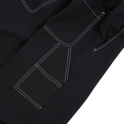 KANGOL袋鼠中性水洗五分褲-黑6