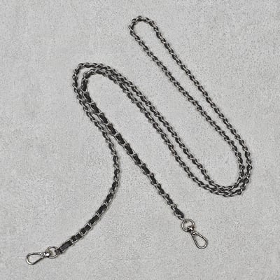 AKIBO魅力鍊條包包手機掛繩-經典黑(女款、金屬) / 內附AKIBO品牌手機掛片1個3