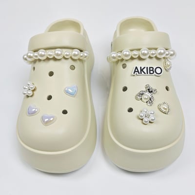 AKIBO花心珍珠款洞洞鞋扣 (十件組)