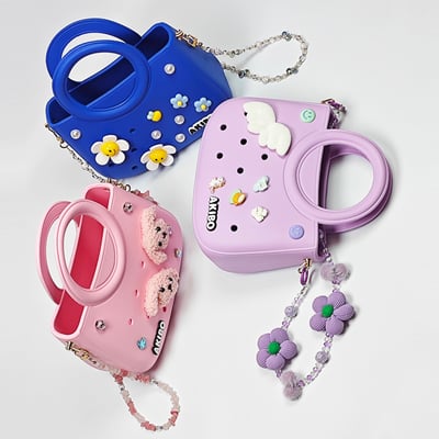 【買1送1】AKIBO滿月包-薰衣紫/珠光雪羽背帶 (肩背手提洞洞包。中性款、輕量、防水) / 內附AKIBO品牌鞋扣1個。現在買再送鞋扣組(不挑款)11