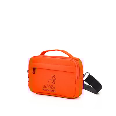 KANGOL袋鼠多彩小側包-橘2