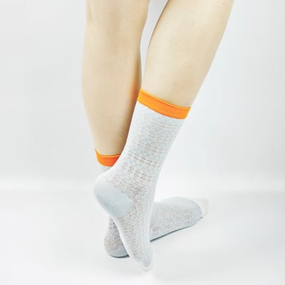 AKIBO繽紛撞色中筒襪(兩件組)-女款