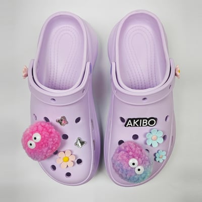 AKIBO夢幻花園款洞洞鞋扣 (九件組)4