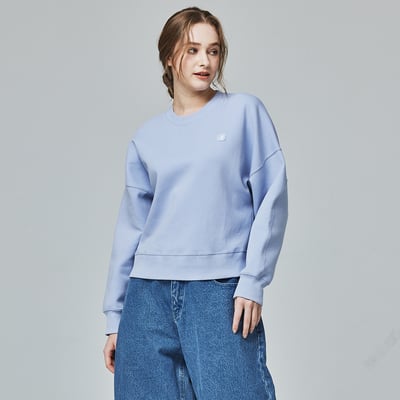 KANGOL袋鼠女款小Logo圓領T-藍3