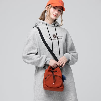 Angelia&Pets輕防撥水束包-深橘5