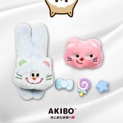 AKIBO貓咪派對款洞洞鞋扣(五件組)