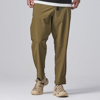 KANGOL袋鼠涼感高彈休閒長褲-卡其1