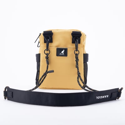 KANGOL水洗尼龍小側包-黃2