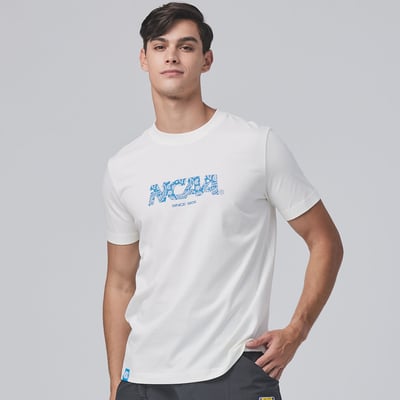NCAA基本涼感變形蟲棉T-白1