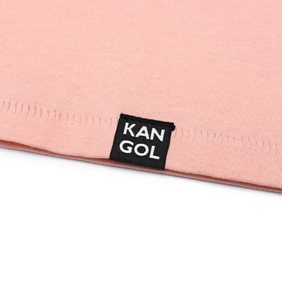 KANGOL袋鼠女款蓋肩袖棉T-粉5