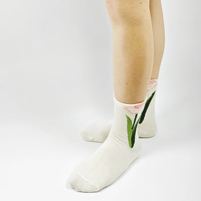 AKIBO韓系花漾中筒襪(三件組)-女款8