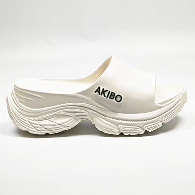 【買1送1】AKIBO韓系動感厚底涼鞋-牛奶白(女款、5公分厚底增高、輕量、防水) / 內附AKIBO品牌鞋扣1個。現在買再送鞋扣組(不挑款)15