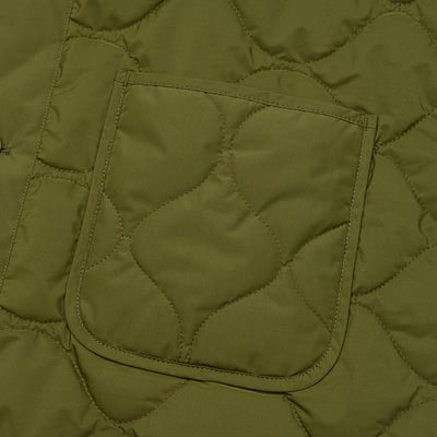 KANGOL袋鼠水波紋鋪棉外套-軍綠11