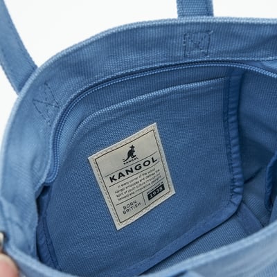 KANGOL帆布側背包-藍14