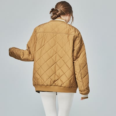 KANGOL袋鼠保暖鋪棉外套-卡其4