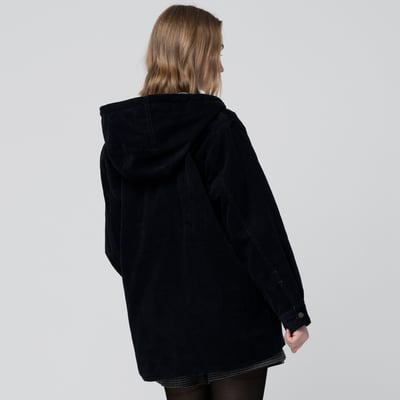 KANGOL袋鼠中性雙面燈芯絨防潑水外套-深藍(男女共款)4