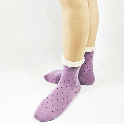 AKIBO森系碎花中筒襪(三件組)-女款8