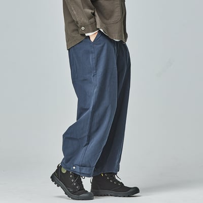 KANGOL袋鼠個性氣球長褲-深藍3