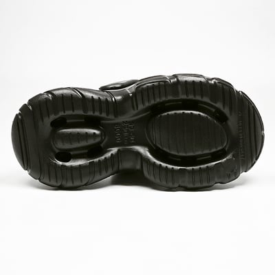 【買1送1】AKIBO澎澎雙帶厚底涼鞋-經典黑(女款、5公分厚底增高、雲朵感、輕量、兩穿、防水) / 內附AKIBO品牌鞋扣1個。現在買再送鞋扣組(不挑款)17