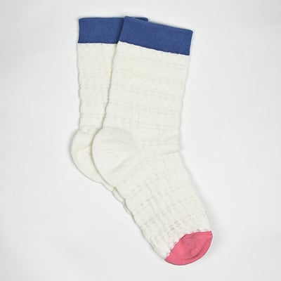 AKIBO甜心撞色中筒襪(兩件組)-女款