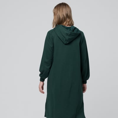 KANGOL袋鼠連帽洋裝-深綠4