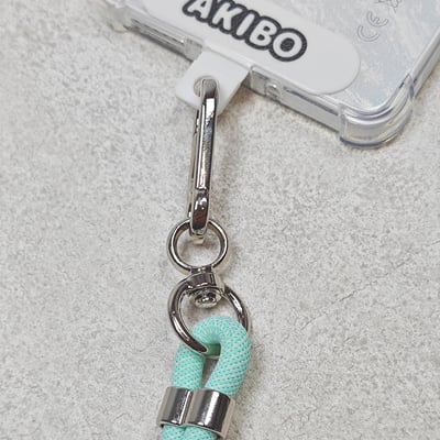 AKIBO時尚充電手機掛繩-蘋果綠(中性款、快充、可調節、耐磨、耐重、TYPE-C to TYPE-C) / 內附AKIBO品牌手機掛片1個4