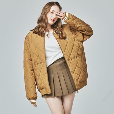 KANGOL袋鼠保暖鋪棉外套-卡其2