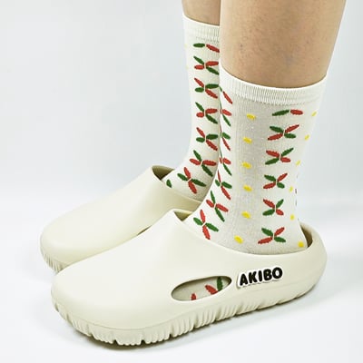 【買1送1】AKIBO巧巴達勃肯鞋-牛奶白(中性款、雲朵感、輕量、耐走、防水) / 內附AKIBO品牌鞋扣1個。現在買再送鞋扣組(不挑款)9