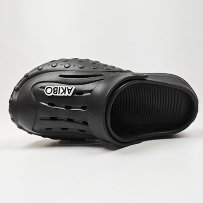 【買1送1】AKIBO戶外機能洞洞鞋-經典黑(中性款、寬楦、雲朵感、輕量、兩穿、防水) / 內附AKIBO品牌鞋扣1個。現在買再送鞋扣組(不挑款)13