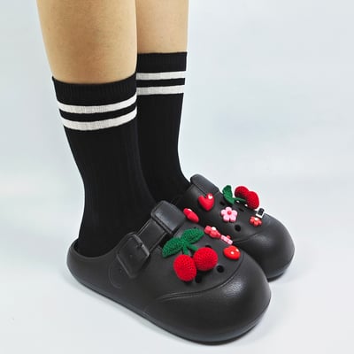 AKIBO櫻桃戀曲款洞洞鞋扣 (九件組)7