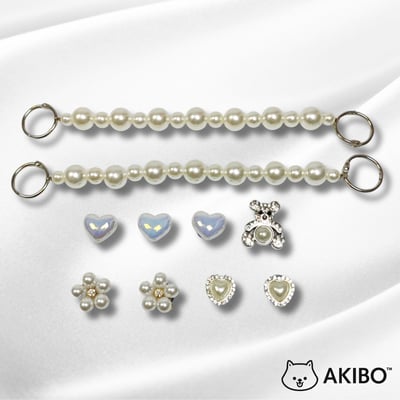 AKIBO花心珍珠款洞洞鞋扣 (十件組)