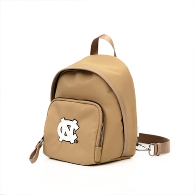 NCAA北卡羅來納大學UNC經典Logo小後背包-卡其5