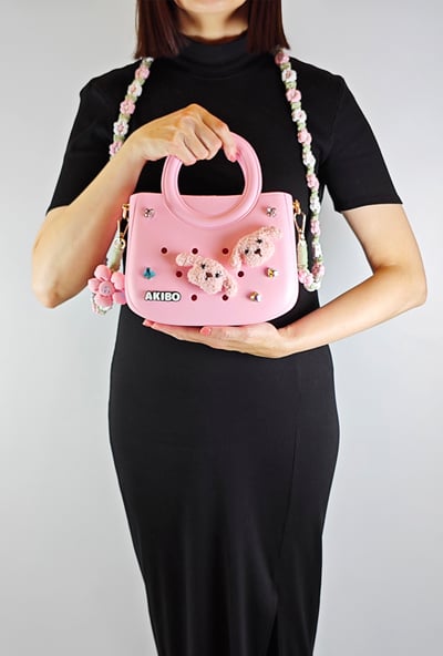 AKIBO粉紅貴賓款洞洞鞋扣(七件組)7