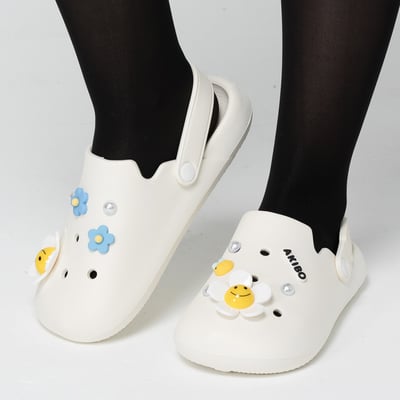 AKIBO蜜蜂彩花款洞洞鞋扣 (十件組)