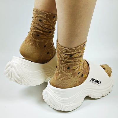 【買1送1】AKIBO韓系動感厚底涼鞋-牛奶白(女款、5公分厚底增高、輕量、防水) / 內附AKIBO品牌鞋扣1個。現在買再送鞋扣組(不挑款)13