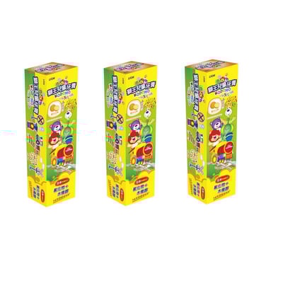 【日本獅王 LION】兒童牙膏45g×3條（草莓/葡萄/橘子）+ 3-6歲兒童麵包超人牙刷（顏色隨機）8