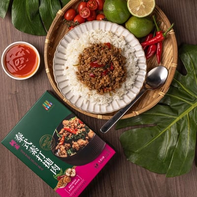 【毓秀私房醬】泰式素打拋肉 300g｜全素｜泰式香辣下飯料理｜即熱即食2