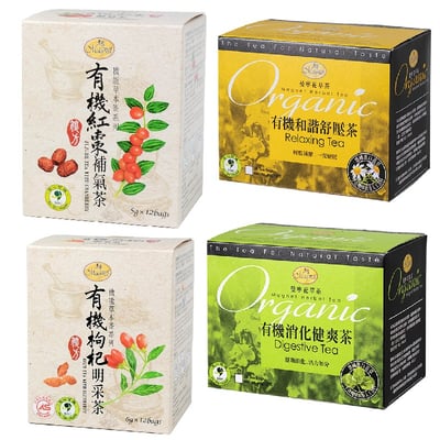 【曼寧】有機花草茶系列｜紅棗補氣茶/枸杞明采茶/消化健爽茶/和諧舒壓茶｜德國百年製茶廠調配｜PLA環保立體茶包1