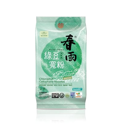 【龍口】春雨 葉綠素 粉絲 寬粉 120g/包｜葉綠素 冬粉 健康低熱量 新裝上市2