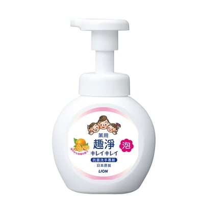 【日本獅王 LION】趣淨洗手慕斯｜清爽柑橘/清新果香｜250ml瓶裝/450ml補充包｜日本原裝進口 抗菌潔淨 泡泡洗手乳2