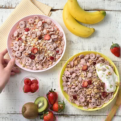 【米森 Vilson】隨手包麥片｜BC益生菌草莓/BC益生菌可可/水果覆盆莓/香酥可可脆片/乳酸菌草莓優格/草莓莓果脆麥片｜即食早餐｜高纖穀片5