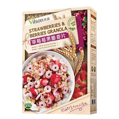 【米森 Vilson】水果麥片系列｜核桃蔓越莓麥片｜草莓莓果脆麥片｜香酥草莓可可脆片｜香酥可可脆片｜水果覆盆莓麥片｜藍莓腰果麥片｜水蜜桃草莓麥片｜乳酸菌草莓優格麥片｜乳酸菌藍莓優格麥片｜無麩質有機大燕麥片｜無麩質有機堅果麥片｜有機無麩質野莓麥片｜BC益生菌草莓脆麥片｜BC益生菌可可脆麥片｜冰湖黑麥片｜冰湖全穀麥片｜冰湖大燕麥片｜無麩質｜即沖即食｜芬蘭燕麥｜早餐首選14