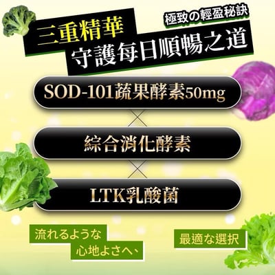 【大島生醫】淨排酵素膠囊 30粒｜四大專利複方：Zymologist™ SOD-101蔬果酵素 × N.zimes® 美國綜合消化酵素 × LTK® 日本乳酸菌 × Fibersol-2® 可溶性膳食纖維｜無西藥無重金屬殘留6