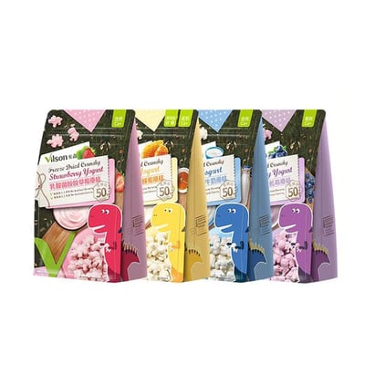 【米森 Vilson】乳酸菌咬咬優格 50g｜牛奶/草莓/蜂蜜/藍莓/蔓越莓｜五倍濃縮營養｜50億乳酸菌｜兒童零食1