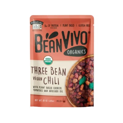 【布緯】BeanVivo 有機三豆純素辣椒（茄汁風味）283g｜美國原裝進口 USDA 有機認證｜植物香腸 × 三種有機豆｜植物基底 16g 蛋白質｜無麩質 純素 微波 60 秒即食1