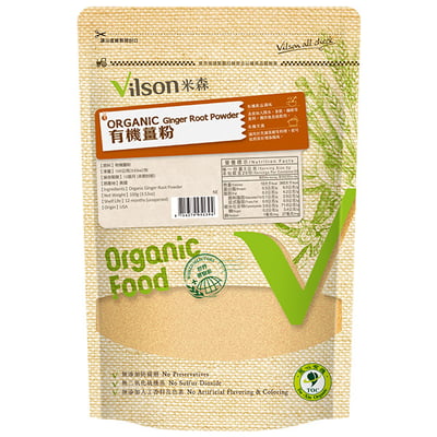【米森 Vilson】有機薑粉 100g｜有機級認證｜低溫帶皮研磨｜無防腐劑人工添加｜料理調味/沖泡飲用/醃製肉品海鮮1