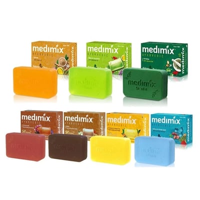 【MEDIMIX】印度綠寶石皇室藥草浴美肌皂 125g｜NEW 萊姆蘆薈 / 沁涼/寶貝/草本/橘色/檀香/藏紅花/岩蘭草/薑黃｜天然草本香皂｜滋養嫩膚1