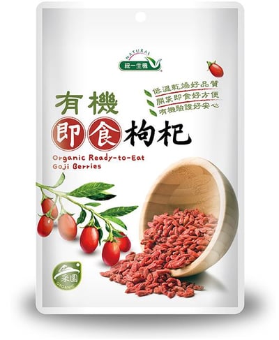 統一生機】有機即食枸杞 60g（6g×10包）｜低溫乾燥 紅潤甘甜飽滿｜開袋即食 小包攜帶｜采園生態有機驗證｜嚴選有機栽種 無農藥化肥1